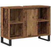 Berkfield Home Bathroom Vanity Unit Old Wood Particle board Medium in Brown