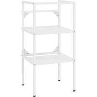 Berkfield Home Bathroom Washbasin Frame White 40x38x83 cm Iron | Size: 40 x 38 x 83 cm
