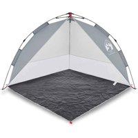 Berkfield Home Beach Tent Grey Quick Release Waterproof