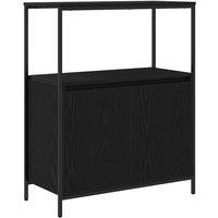 Berkfield Home Bathroom Cabinet with Shelves Black Oak 76.5x35x95 cm