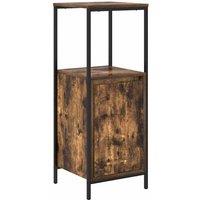 Berkfield Home Bathroom Cabinet with Shelves Smoked Oak 36x35x95 cm in Brown | Size: 36 x 35 x 95 cm