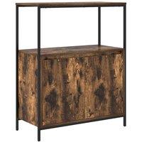 Berkfield Home Bathroom Cabinet with Shelves Smoked Oak 76.5x35x95 cm in Brown