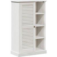 Berkfield Home Bathroom Cabinet with Storage White Solid pine wood