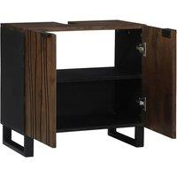 Berkfield Home Bathroom Sink Cabinet 62 x 33 x 58 cm Sturdy mango wood design in Brown