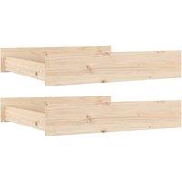 Berkfield Home Bed Drawers 2 pcs Solid Wood Pine in Natural