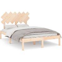 Berkfield Home Bed Frame 120x200 cm Solid Wood in Light Tan | Size: Small Double