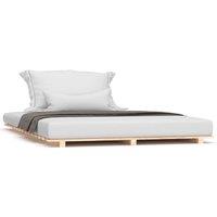 Berkfield Home Bed Frame 120x200 cm Solid Wood Pine in Natural | Size: Small Double