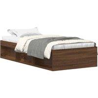 Berkfield Home Bed Frame Brown Oak 75x190 cm Small Single