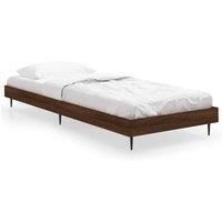 Berkfield Home Bed Frame Brown Oak 75x190 cm Small Single Engineered Wood