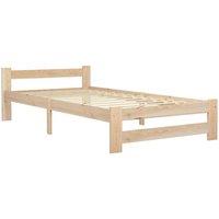 Berkfield Home Bed Frame Solid Pine Wood 100x200 cm in Light Brown