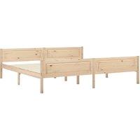 Berkfield Home Bed Frame Solid Pinewood 200x200 cm in Light Brown