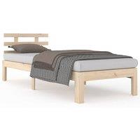 Berkfield Home Bed Frame Solid Wood 100x200 cm in Light Tan