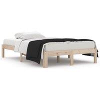 Berkfield Home Bed Frame Solid Wood 120x190 cm Small Double in Light Brown