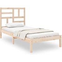 Berkfield Home Bed Frame Solid Wood 90x200 cm in Natural