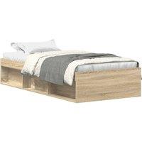 Berkfield Home Bed Frame Sonoma Oak 90x190 cm Single in Light Tan