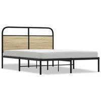 Berkfield Home Bed Frame Without Mattress 120x190 cm Small Double Sonoma Oak Wood in Brown