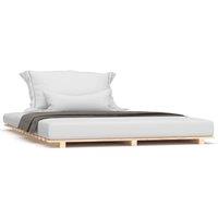 Berkfield Home Bed Frame without Mattress 140x200 cm Solid Wood Pine in Light Brown