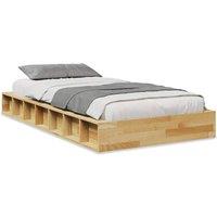 Berkfield Home Bed Frame without Mattress 80x200 cm Solid Wood Oak in Light Oak