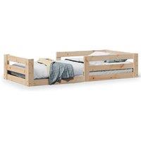 Berkfield Home Bed Frame without Mattress 90x200 cm Solid Wood Pine in Light Tan