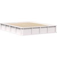 Berkfield Home Bed Frame with Lift-Up Storage in White, 160 x 200 cm, Solid Pine in White | Size: 160 x 200 cm