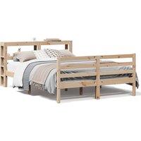 Berkfield Home Bed Frame without Mattress 120x190 cm Small Double Solid Wood Pine in Light Tan