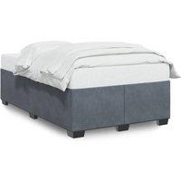 Berkfield Home Bed Frame without Mattress Dark Grey Double Velvet in Dark Grey | Size: Double