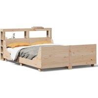Berkfield Home Bed Frame without Mattress 160x200 cm Solid Wood Pine in Light Tan