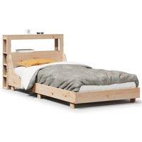 Berkfield Home Bed Frame without Mattress 90x190 cm Single Solid Wood Pine in Light Tan