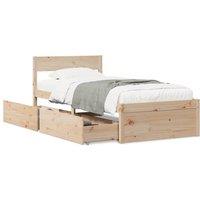 Berkfield Home Bed Frame without Mattress 90x200 cm Solid Wood Pine in Light Tan