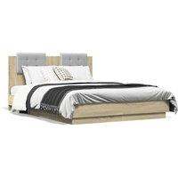 Berkfield Home Bed Frame without Mattress Sonoma Oak 120x190 cm Small Double in Light Oak