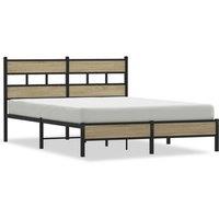 Berkfield Home Bed Frame without Mattress Sonoma Oak 160x200 cm Engineered Wood in Light Tan