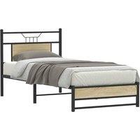 Berkfield Home Bed Frame without Mattress Sonoma Oak 80x200 cm Engineered Wood in Light Oak