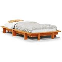 Berkfield Home Bed Frame without Mattress Wax Brown 90x190 cm Single Solid Wood Pine