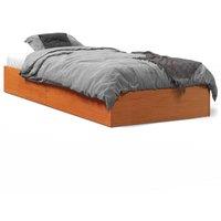 Berkfield Home Bed Frame without Mattress Wax Brown 90x190 cm Single Solid Wood Pine