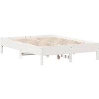 Berkfield Home Bed Frame Frame White 120x190 cm Small Double Solid Wood Pine