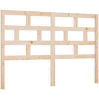Berkfield Home Bed Headboard 126x4x100 cm Solid Wood Pine in Light Brown | Size: 126 x 4 x 100 cm