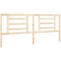 Berkfield Home Bed Headboard 206x4x100 cm Solid Wood Pine in Light Tan | Size: 206 x 4 x 100 cm