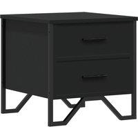 Berkfield Home Bedside Cabinet Black 40x41x40 cm Engineered Wood | Size: 40 x 41 x 40 cm