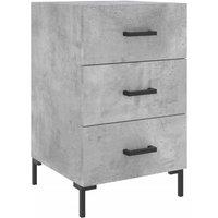 Berkfield Home Bedside Cabinet Concrete Grey 40x40x66 cm Engineered Wood | Size: 40 x 40 x 66 cm