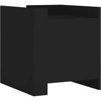 Berkfield Home Bedside Cabinet Black 45x50x50 cm Engineered Wood | Size: 45 x 50 x 50 cm