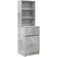 Berkfield Home Bedside Cabinet Concrete Grey 39x35x125 cm Engineered Wood | Size: 39 x 35 x 125 cm