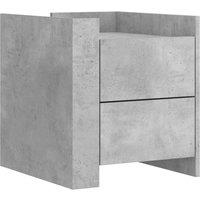 Berkfield Home Bedside Cabinet Concrete Grey 45x50x50 cm Engineered Wood | Size: 45 x 50 x 50 cm