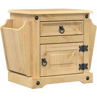 Berkfield Home Bedside Cabinet Corona 45x35x47.5 cm Solid Wood Pine in Light Brown