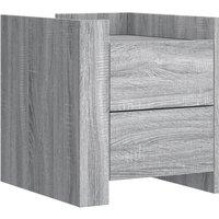 Berkfield Home Bedside Cabinet Grey Sonoma 45x50x50 cm Engineered Wood | Size: 45 x 50 x 50 cm