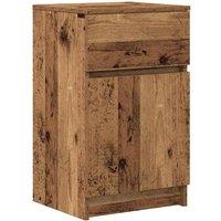 Berkfield Home Bedside Cabinet Old Wood 39x35x65 cm Engineered Wood | Size: 39 x 35 x 65 cm