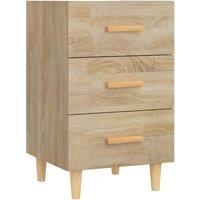 Berkfield Home Bedside Cabinet Sonoma Oak 40x40x66 cm Engineered Wood in Light Tan | Size: 40 x 40 x 66 cm