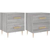 Berkfield Home Bedside Cabinets 2 pcs Grey Sonoma 40x35x47.5 cm Engineered Wood