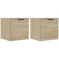 Berkfield Home Bedside Cabinets 2 pcs Sonoma Oak 40x39x40 cm in Tan | Size: 40 x 39 x 40 cm