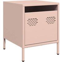 Berkfield Home Bedside Cabinet Pink 35x39x43.5 cm Steel in Pink