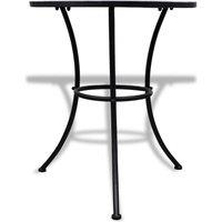Berkfield Home Bistro Table Blue & White 60 cm Mosaic